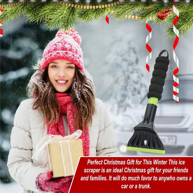 Nibule Oversized Ice Scrapers for Car Windshield, Snow Brush Scrapers Car Window Frost Removal with Foam Handle, 4.7Inch Large Soft Blade for SUVs Trucks-Scratch（1pc） - Image 2
